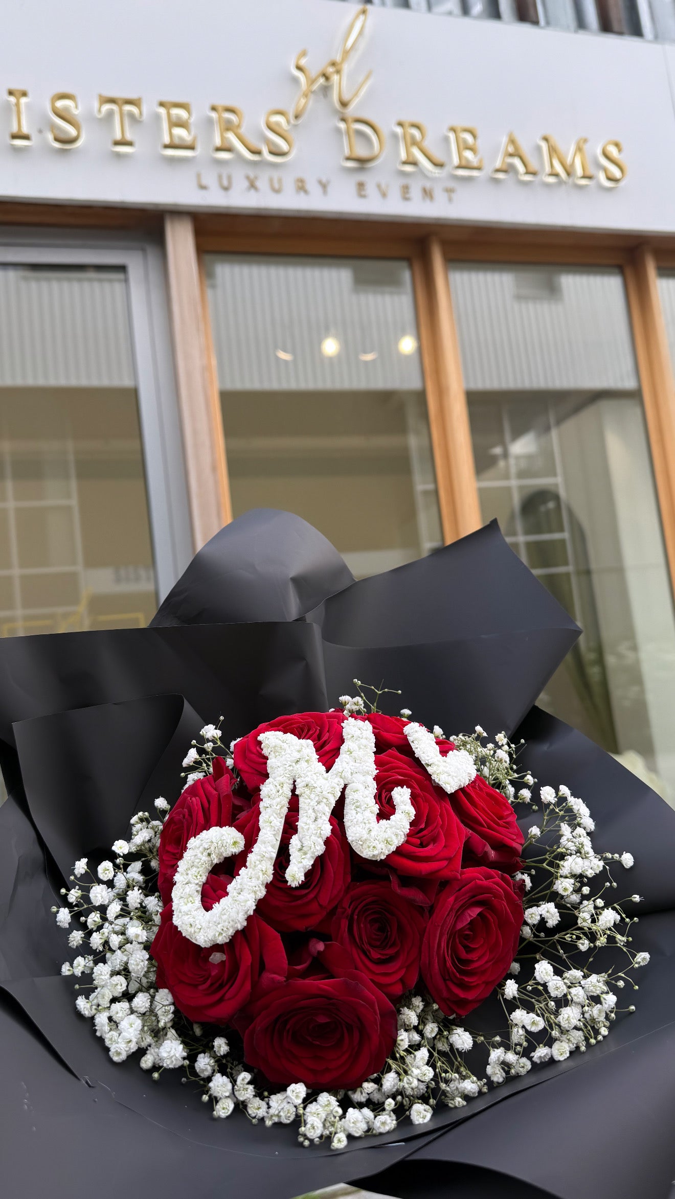 Bouquet de rose avec Lettre fraiche