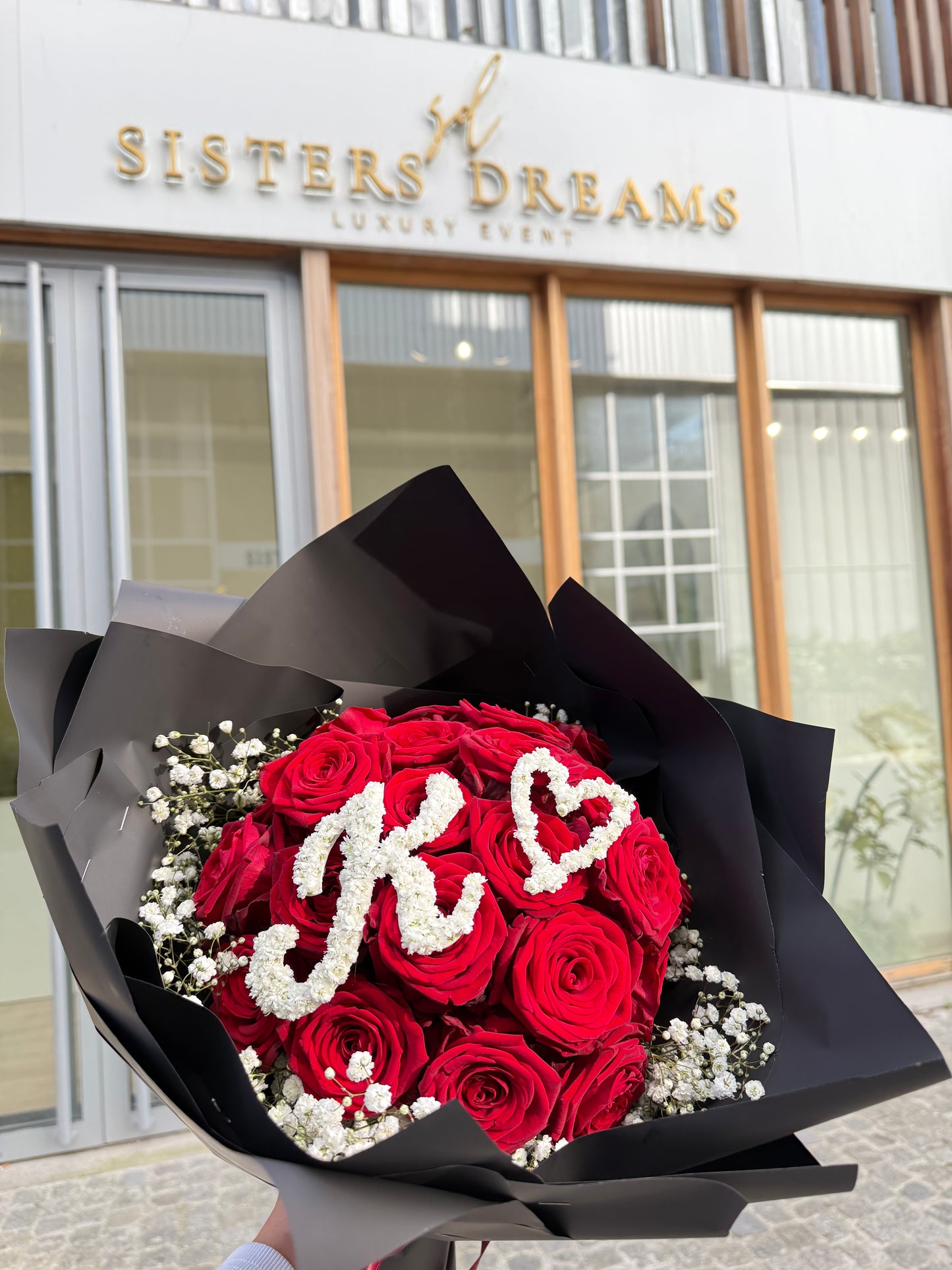 Bouquet de rose avec Lettre fraiche