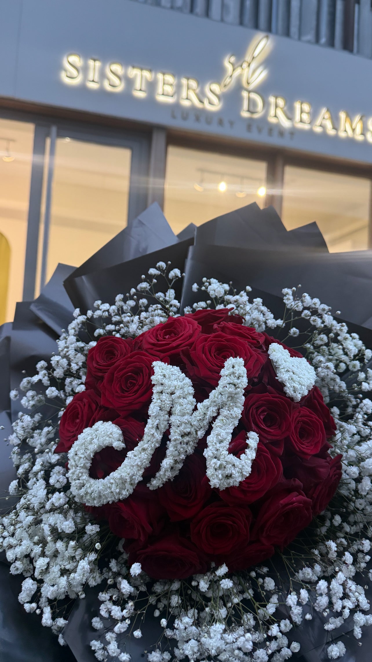Bouquet de rose avec Lettre fraiche