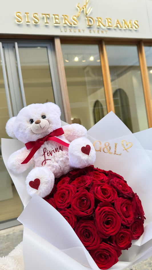 Bouquet de rose personnalisée