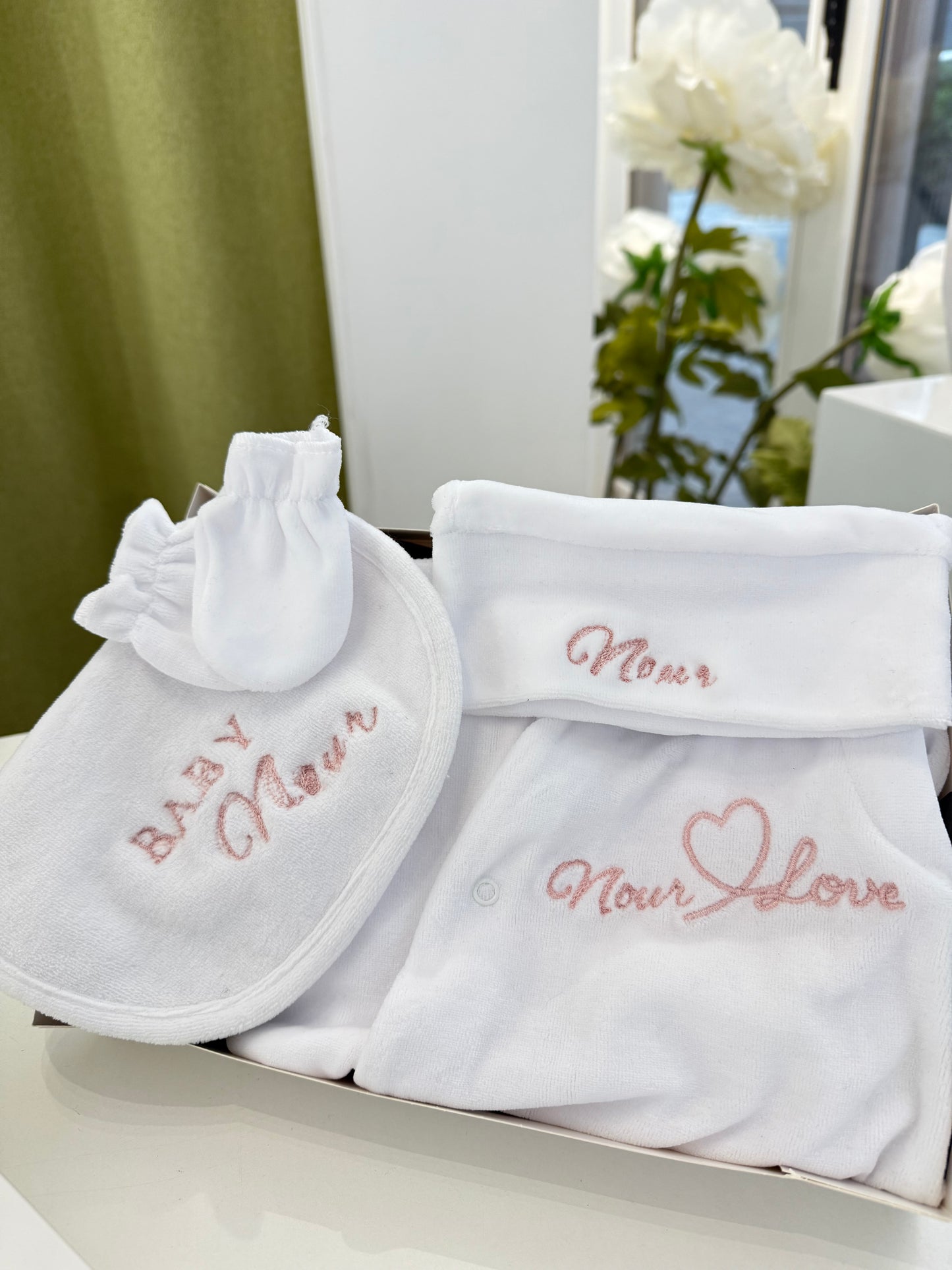 Coffret 3 pièces en velours