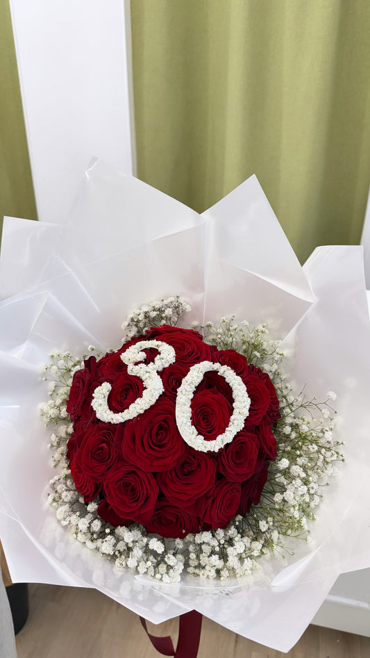 Bouquet de rose avec Chiffre