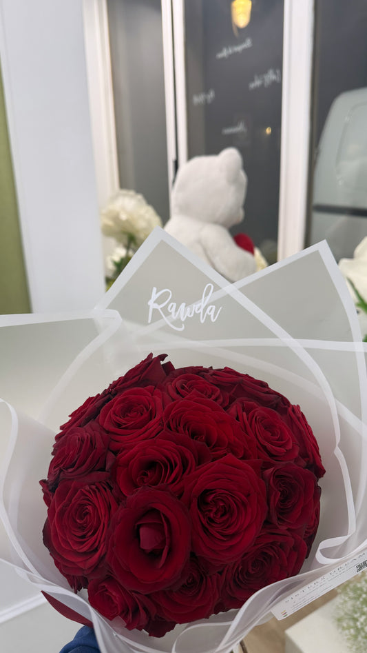 Bouquet de rose personnalisée