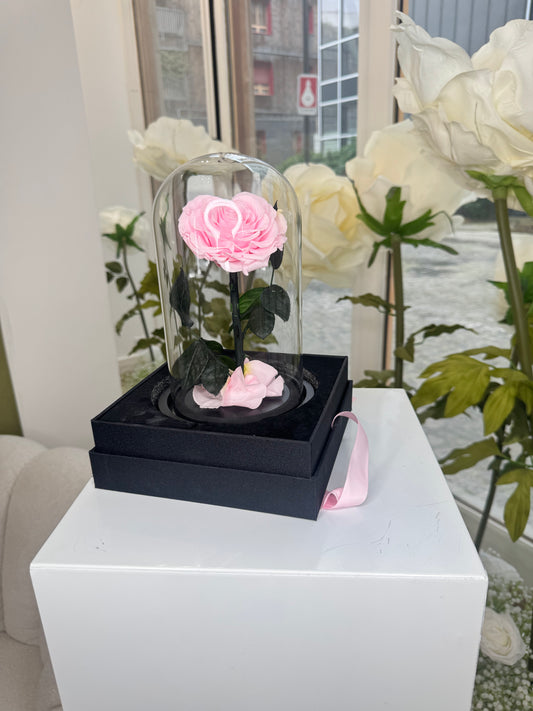 Cloche rose eternelle coeur